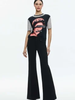 Tari Embellished Crystal Sleeve Tee