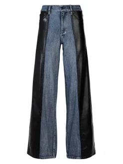 Trish Vegan Leather Baggy Jean