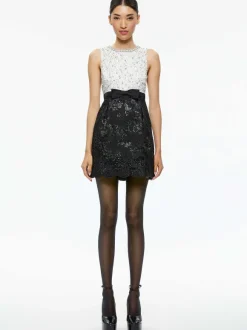 True Embellished Bodice Mini Dress