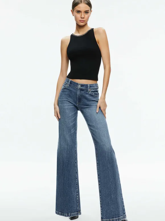 Val Crystal Fringe Cutout Tank