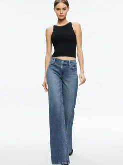 Val Crystal Fringe Cutout Tank