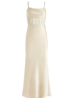 Valentina Draped Corset Maxi Dress