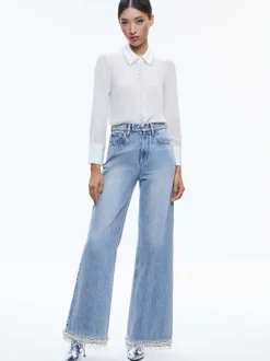 Willa Embellished Placket Top