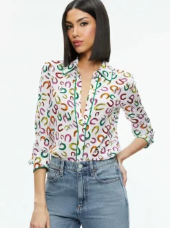 Willa Placket Top With Piping