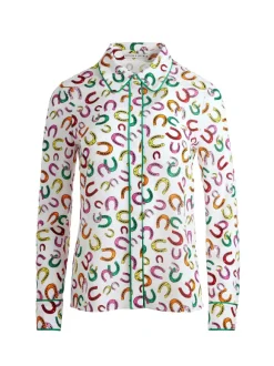 Willa Placket Top With Piping