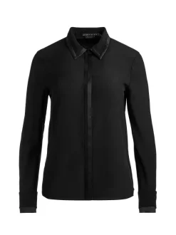Willa Relaxed Placket Top With Piping Detail